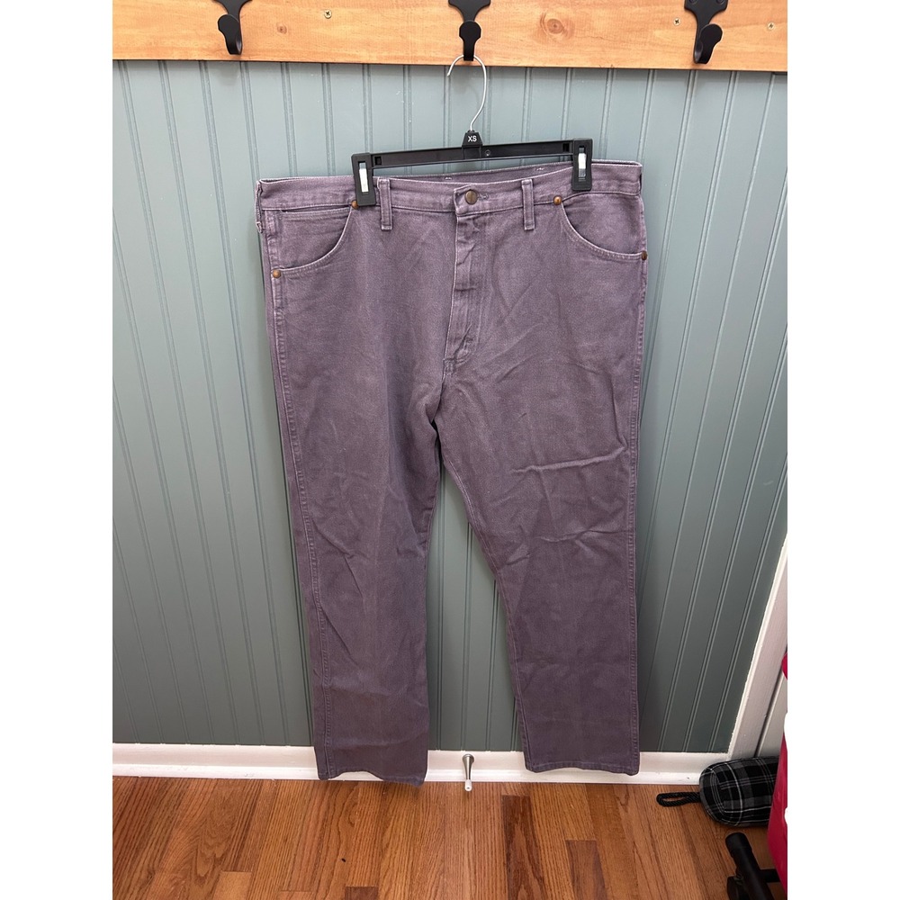 Wrangler Cowboy Cut Jeans Mens 38x32 VTG Purple Straight Leg High Rise Denim